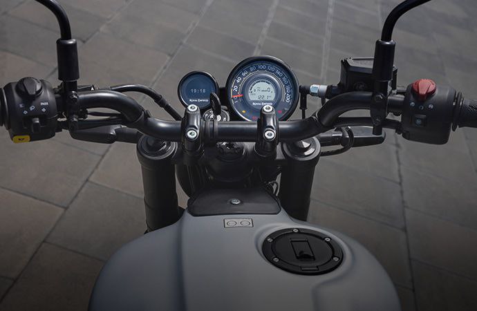 Royal Enfield Guerrilla 450 front look